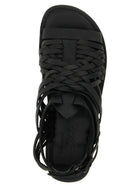 YOHJI YAMAMOTO Braided Leather Sandals Black, view 4