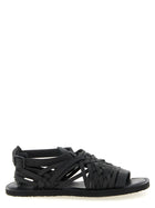 YOHJI YAMAMOTO Braided Leather Sandals Black