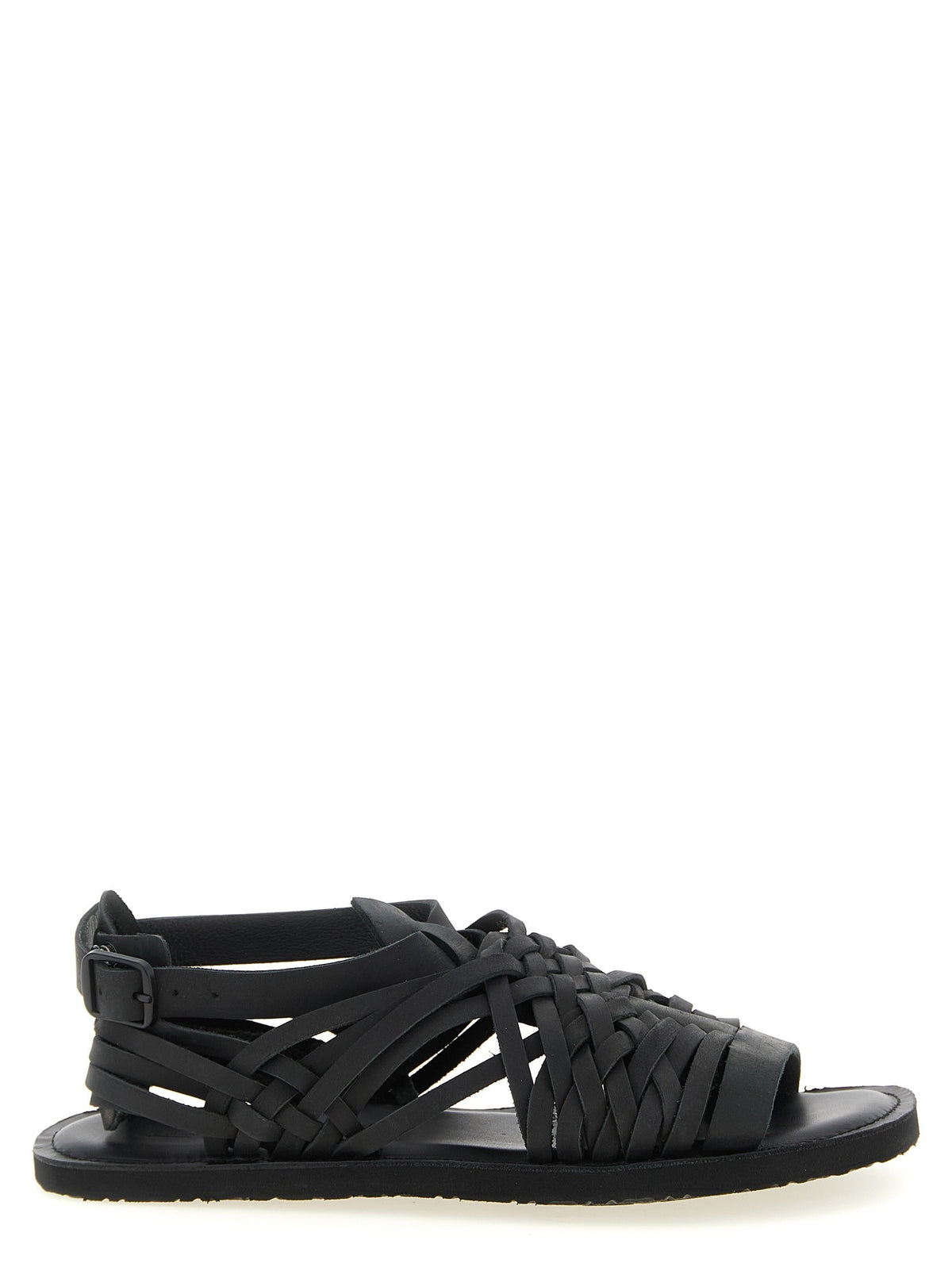 YOHJI YAMAMOTO Braided Leather Sandals Black