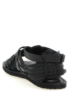 YOHJI YAMAMOTO Braided Leather Sandals Black, view 3