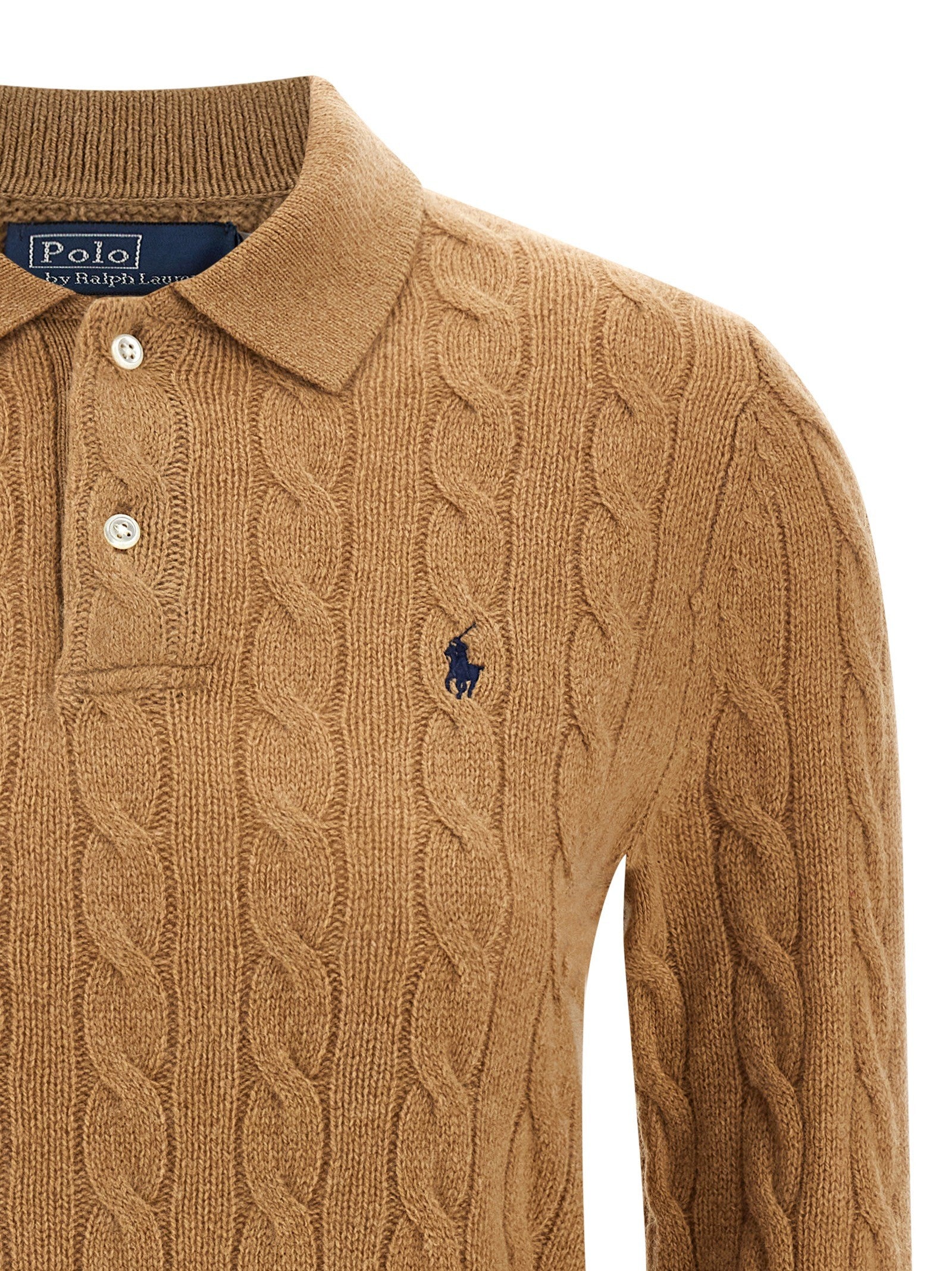 Polo Ralph Lauren Braided Polo Shirt Beige