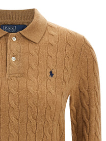 Polo Ralph Lauren Braided Polo Shirt Beige