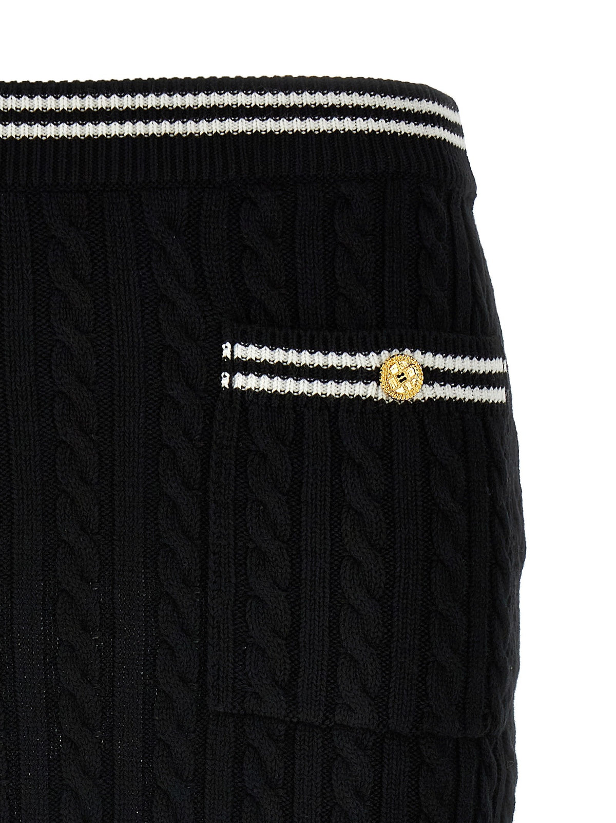 Alessandra Rich Braided Skirt White