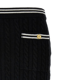 Alessandra Rich Braided Skirt White