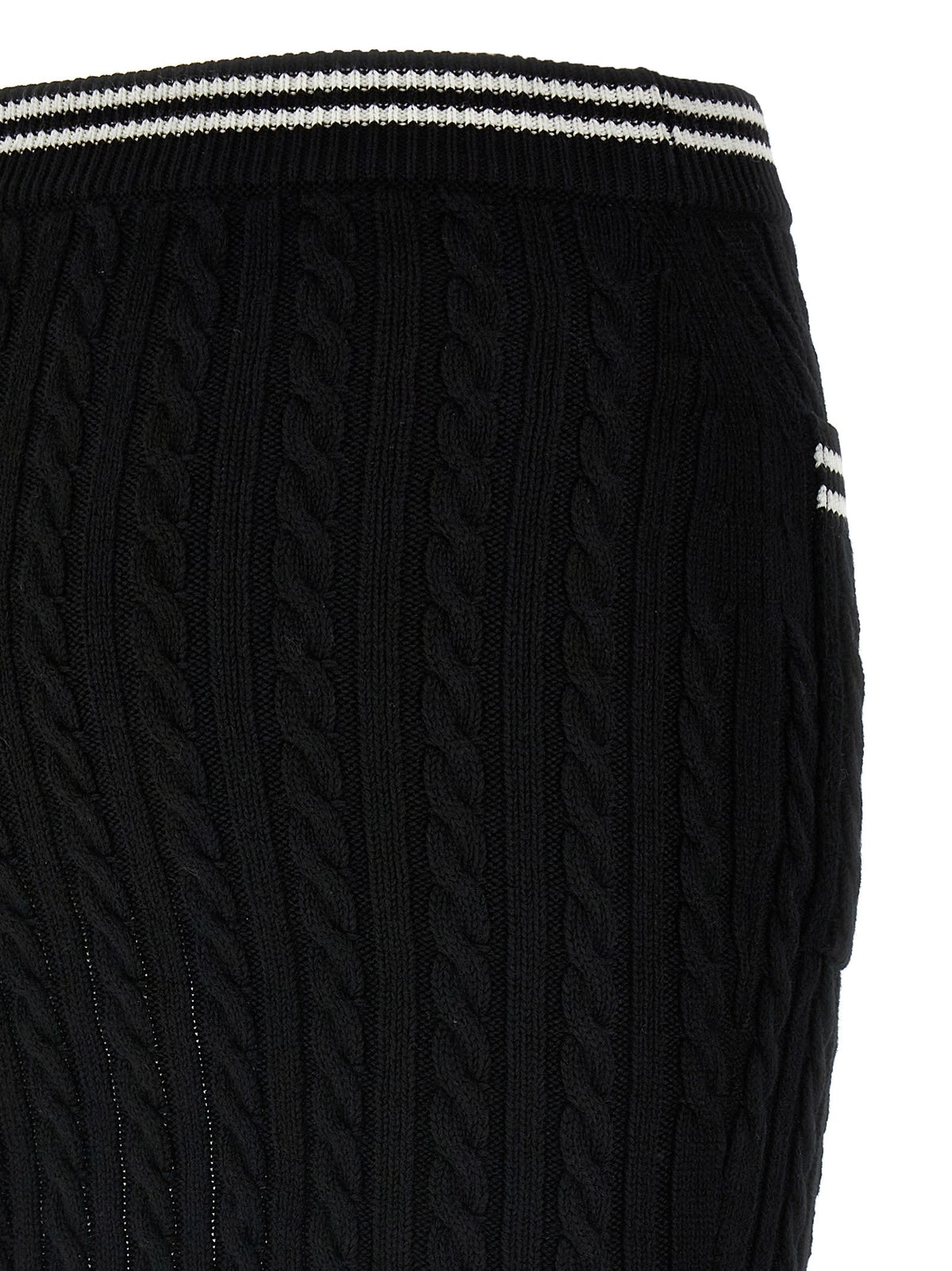 Alessandra Rich Braided Skirt White