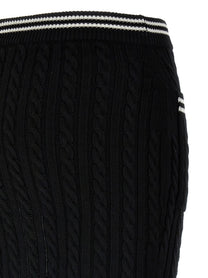 Alessandra Rich Braided Skirt White