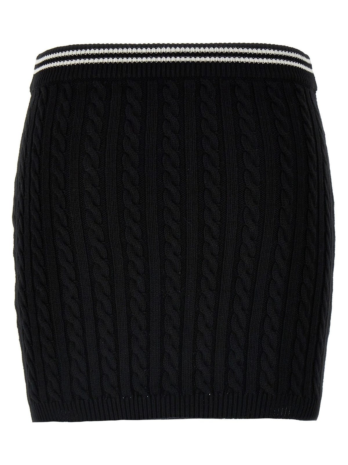 Alessandra Rich Braided Skirt White