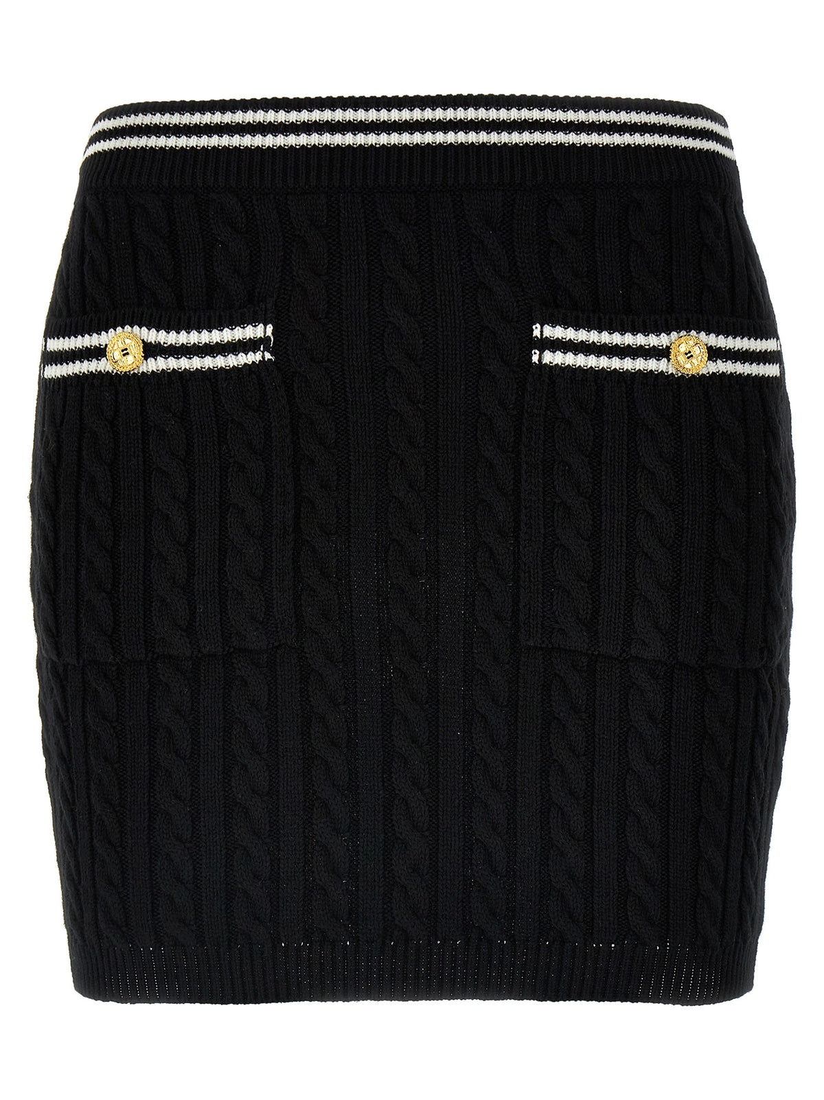 Alessandra Rich Braided Skirt White
