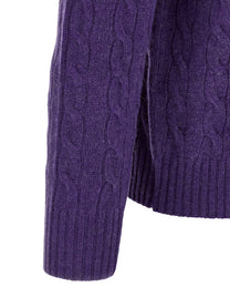 Polo Ralph Lauren Braided Sweater Purple