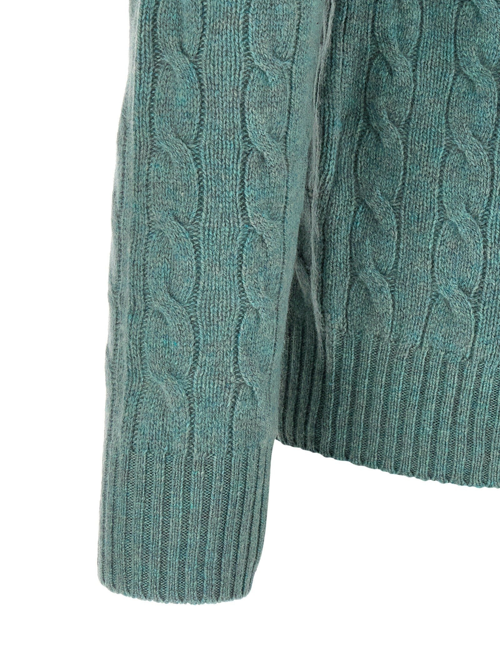 Polo Ralph Lauren Men's Wool and Cashmere Cable Knit Sweater Blue