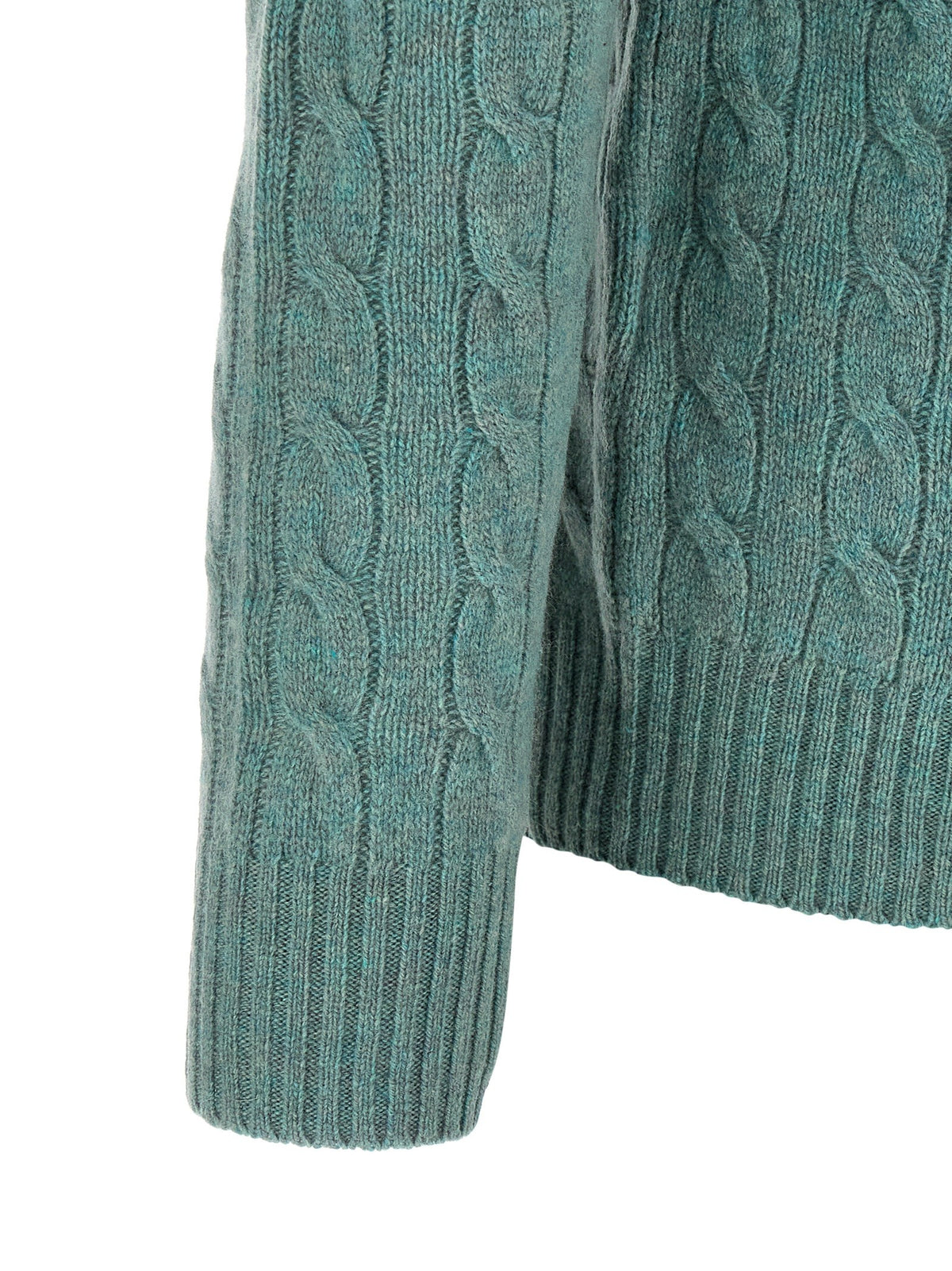 Polo Ralph Lauren Men's Braided Sweater Green, view 4