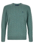 Polo Ralph Lauren Men's Braided Sweater Green