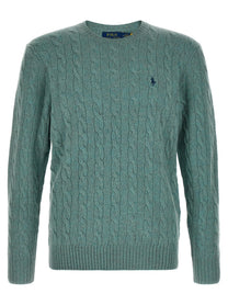 Polo Ralph Lauren Men's Wool and Cashmere Cable Knit Sweater Blue