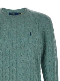 Polo Ralph Lauren Men's Wool and Cashmere Cable Knit Sweater Blue
