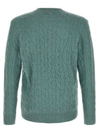 Polo Ralph Lauren Men's Braided Sweater Green, view 2