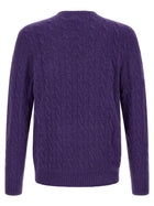Polo Ralph Lauren Braided Sweater Purple, view 2