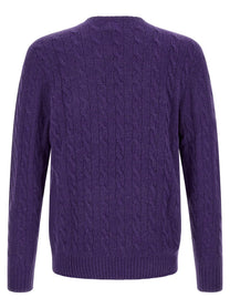 Polo Ralph Lauren Braided Sweater Purple
