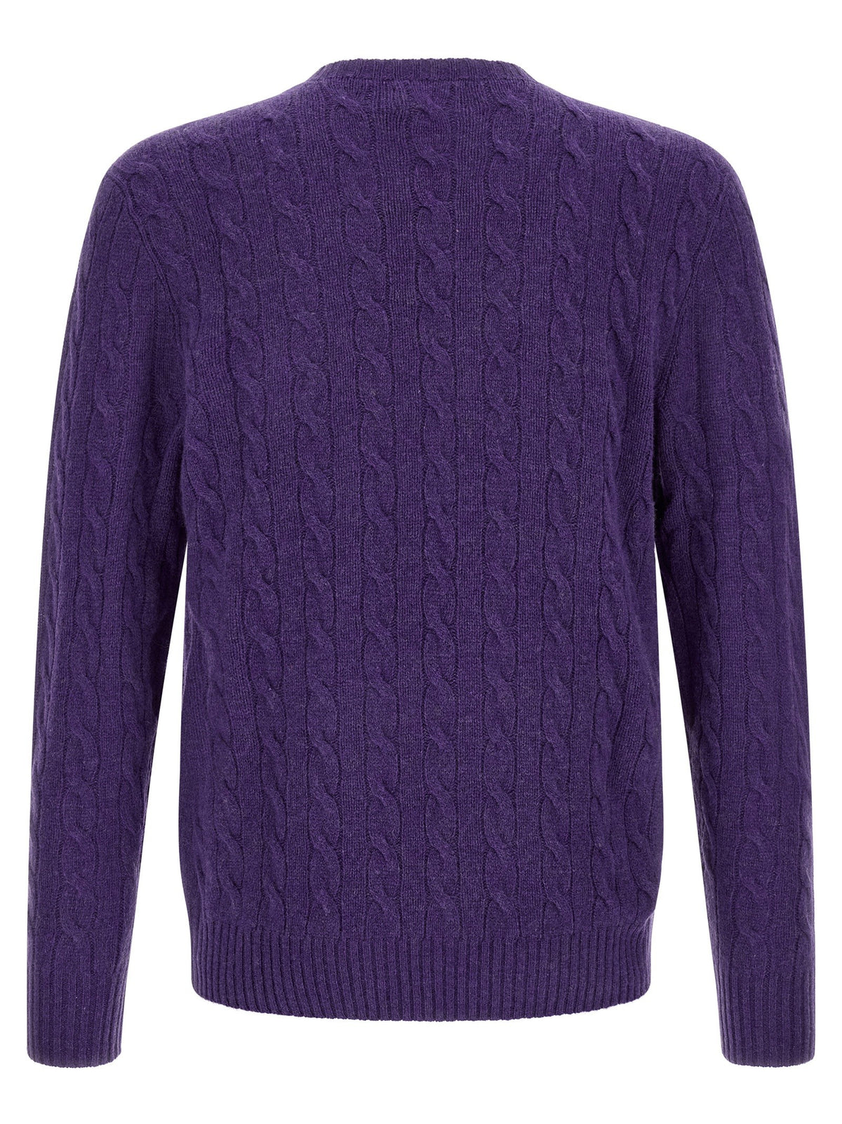 Polo Ralph Lauren Braided Sweater Purple, view 2