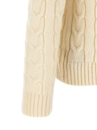 Zanone Braided Turtleneck Sweater White, view 4