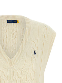 Polo Ralph Lauren Braided Vest White