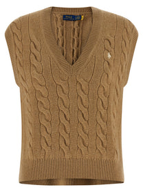 Polo Ralph Lauren Braided Vest Beige