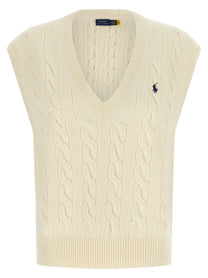 Polo Ralph Lauren Braided Vest White