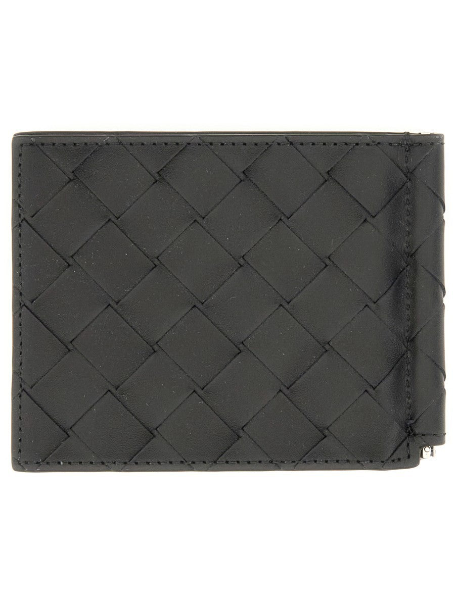 Bottega Veneta Men's Braided Wallet Black