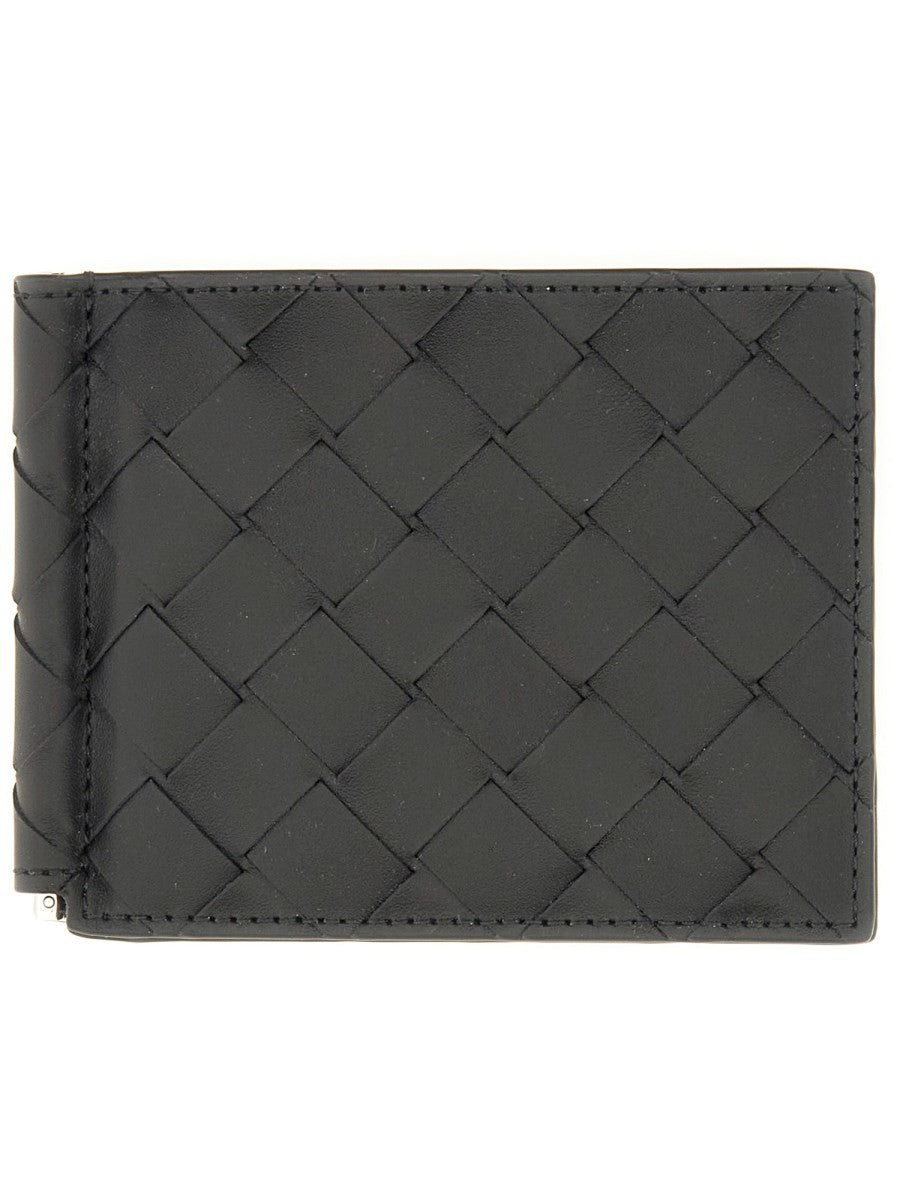 Bottega Veneta Men's Braided Wallet Black