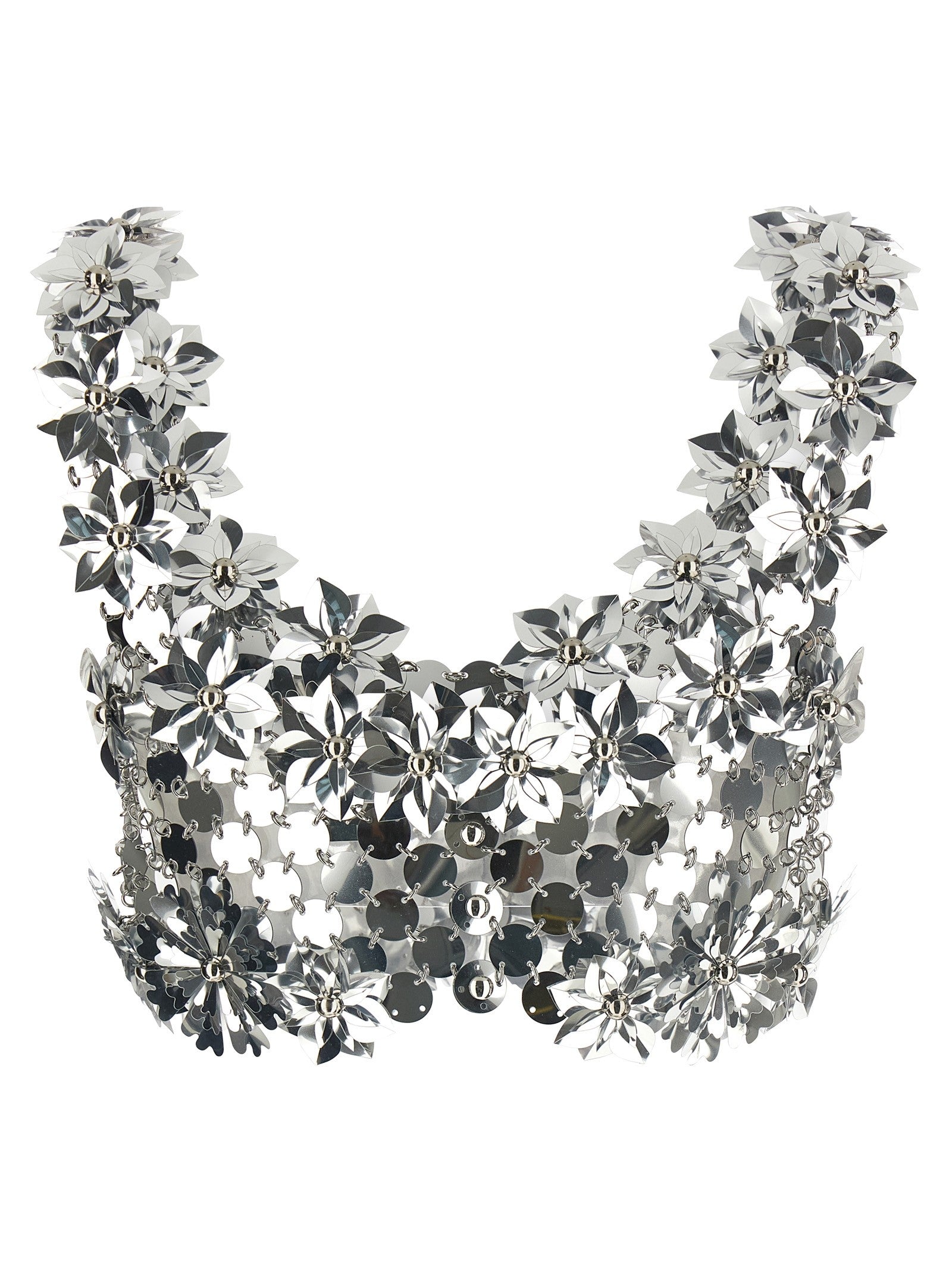 Rabanne Bralette Top Silver