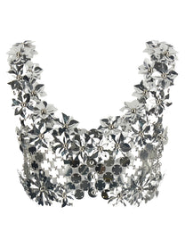 Rabanne Bralette Top Silver