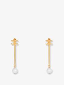 Celine Women's Brass Earrings Gold Celine