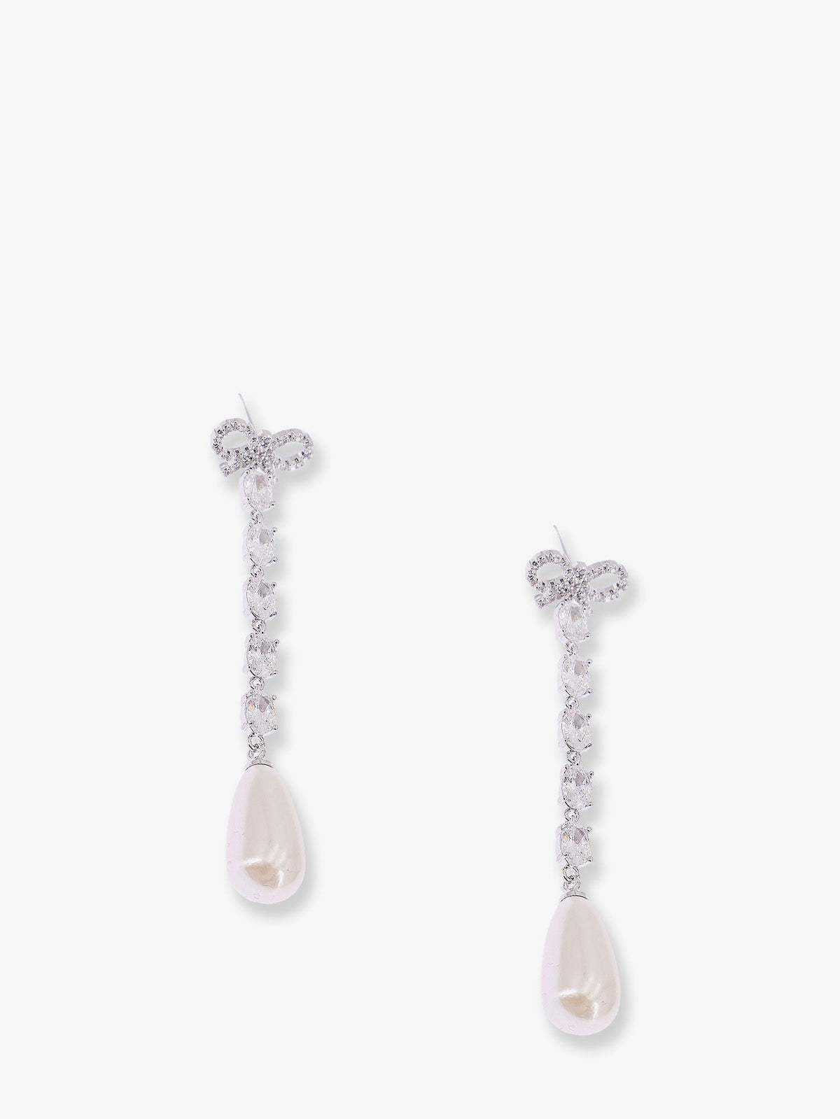 self-portrait Women's Brass Earrings Silver, view 2