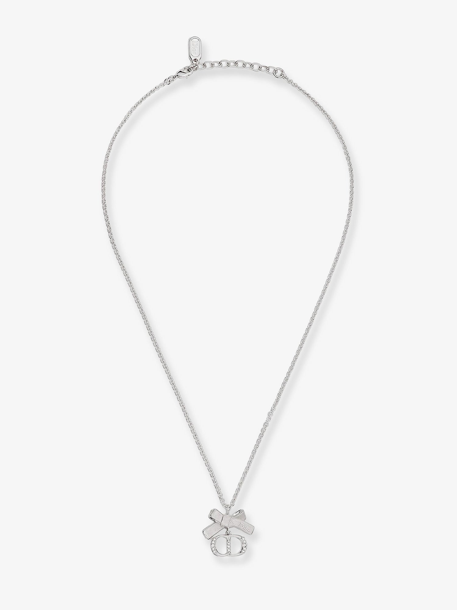 Dior Women's Brass Necklace Silver