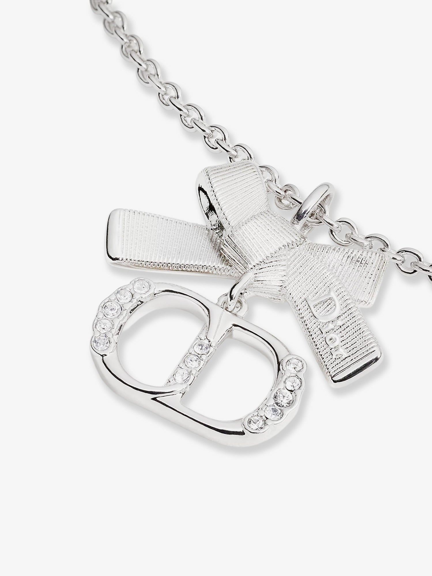 Dior Women's Brass Necklace Silver