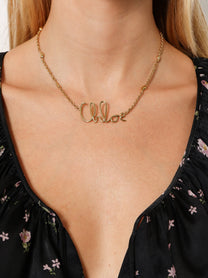 Chloé Women's Brass Necklace Gold