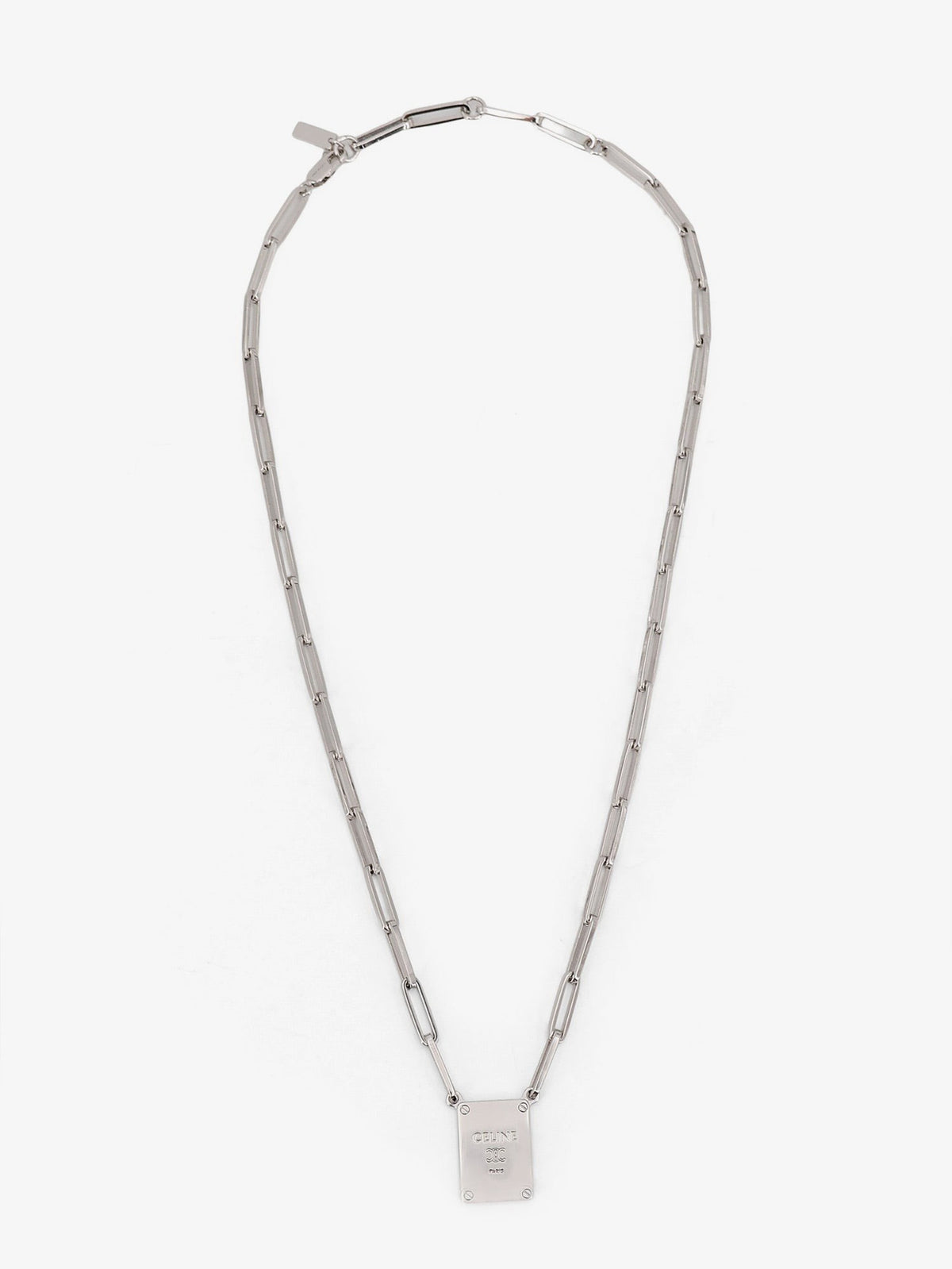 Celine Men's Brass Necklace Silver