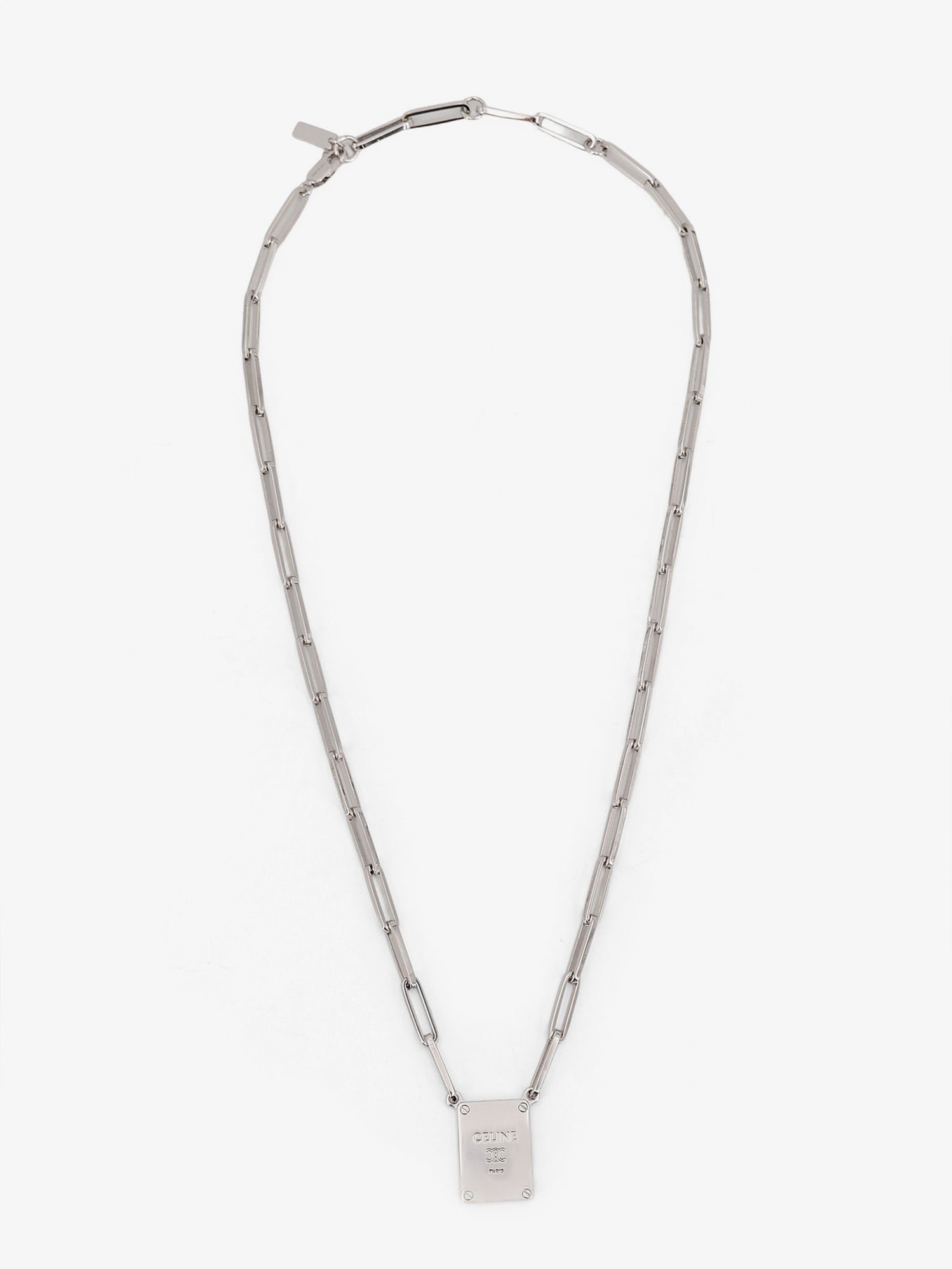 Celine Men's Brass Necklace Silver