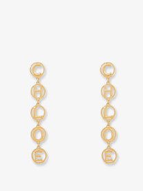 Chloé Women's Brass Script Earrings Gold