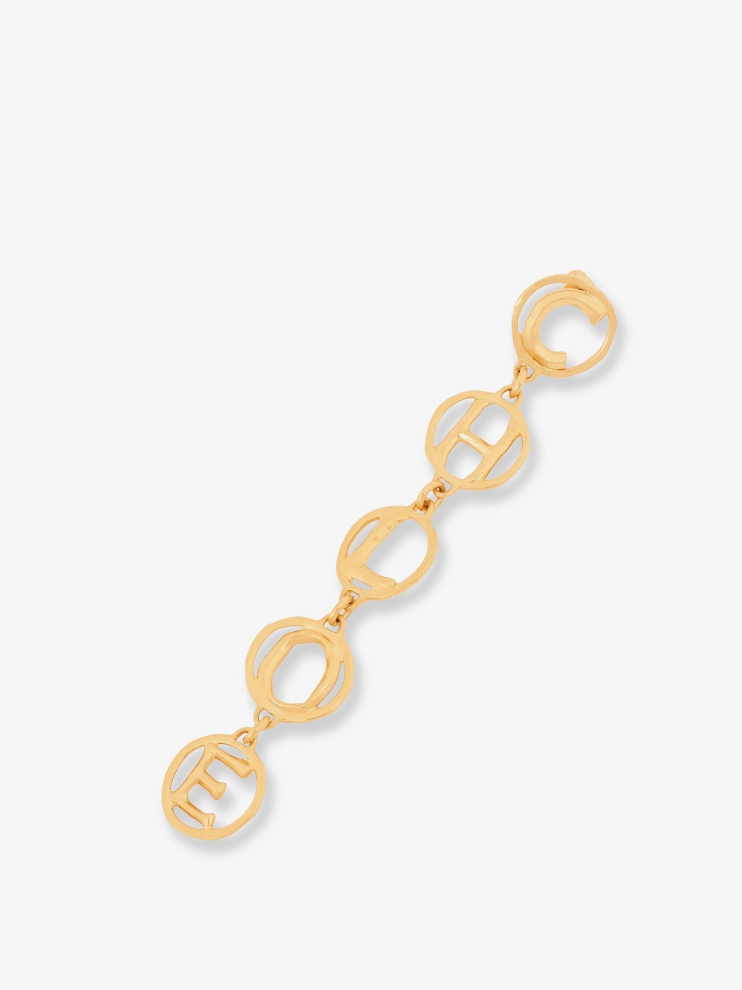 Chloé Women's Brass Script Earrings Gold