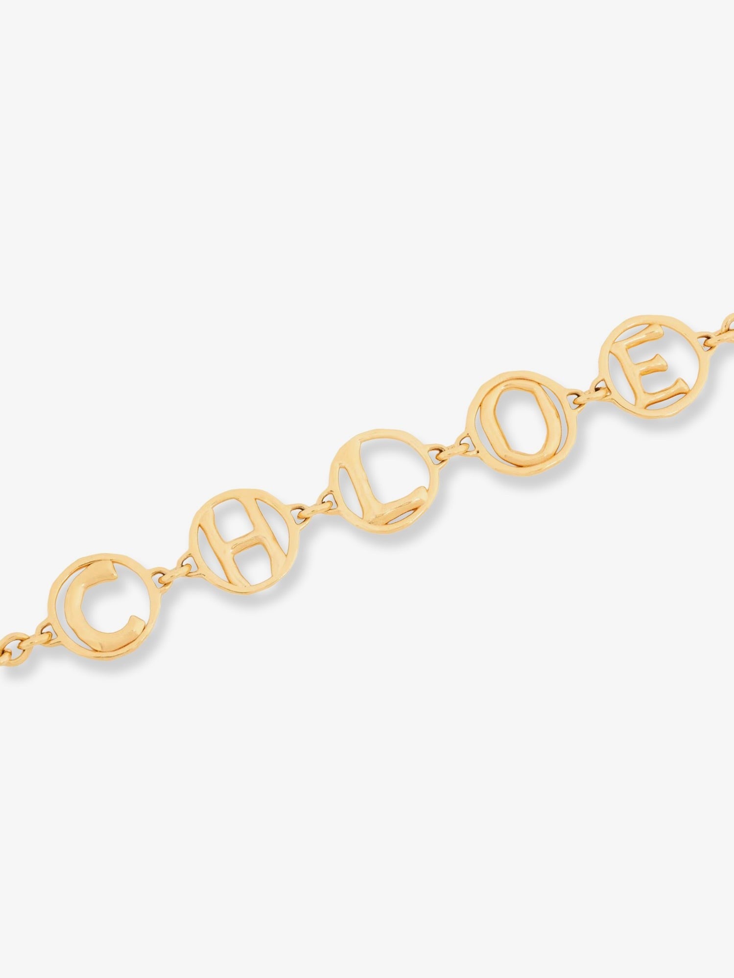 Chloé Women's Brass Script Necklace Gold