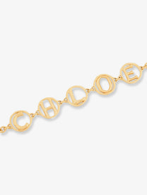 Chloé Women's Brass Script Necklace Gold