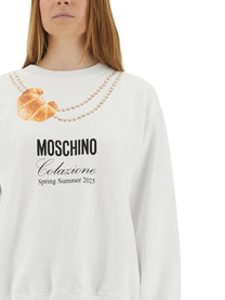 Moschino Women's Breakfast Sweatshirt White