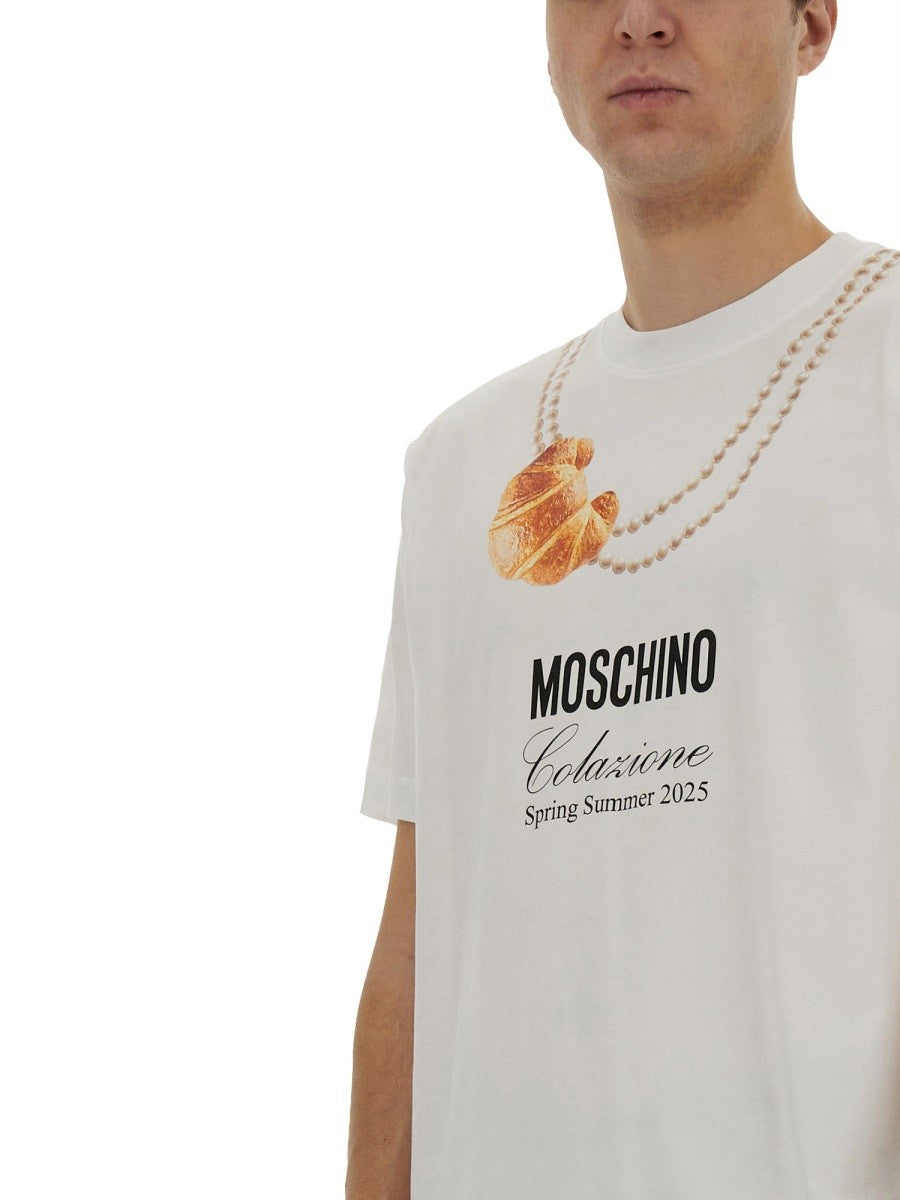Moschino Men's Breakfast Shirt White