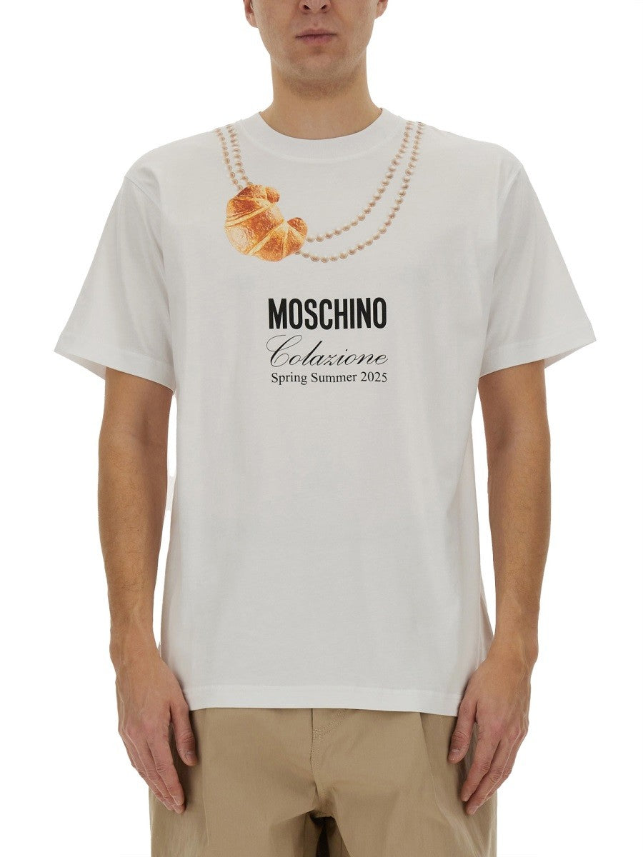 Moschino Men's Breakfast Shirt White