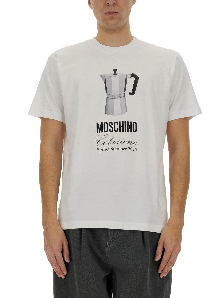Moschino Men's Breakfast Shirt White