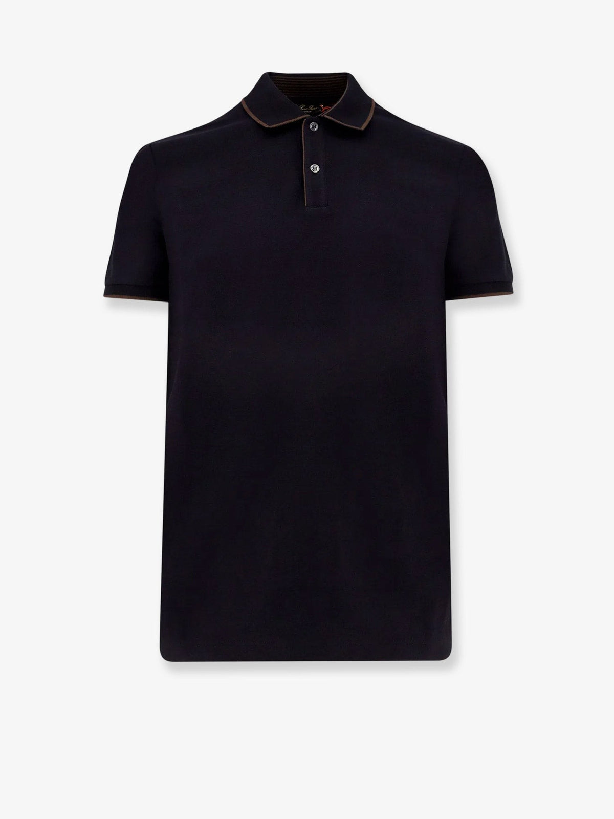 Loro Piana Men's Brentwood Cotton Piqué Polo Shirt Blue