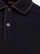 Loro Piana Men's Brentwood Cotton Piqué Polo Shirt Blue