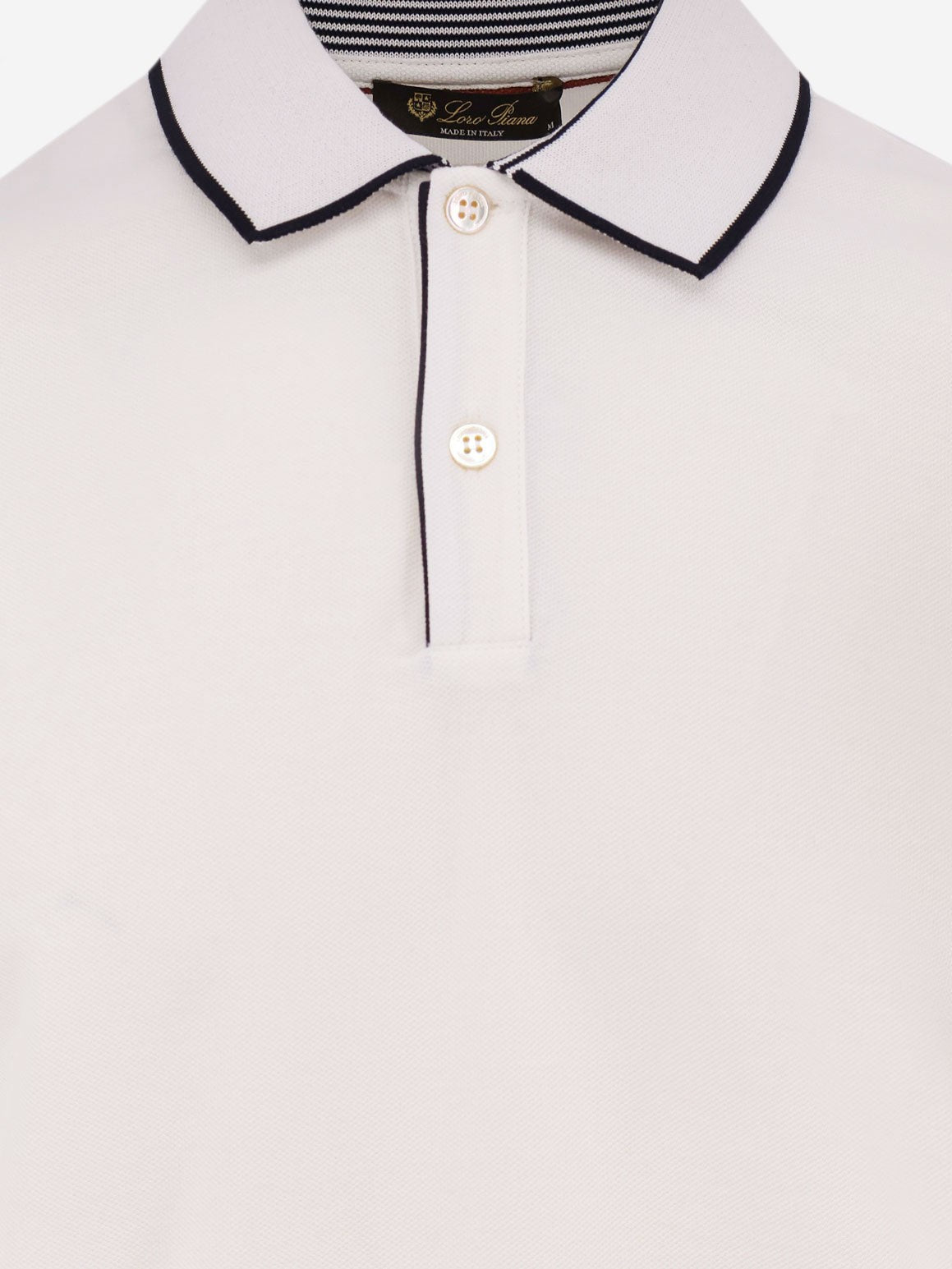 Loro Piana Men's Brentwood Cotton Polo Shirt White