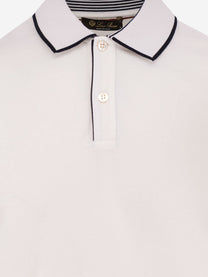 Loro Piana Men's Brentwood Cotton Polo Shirt White