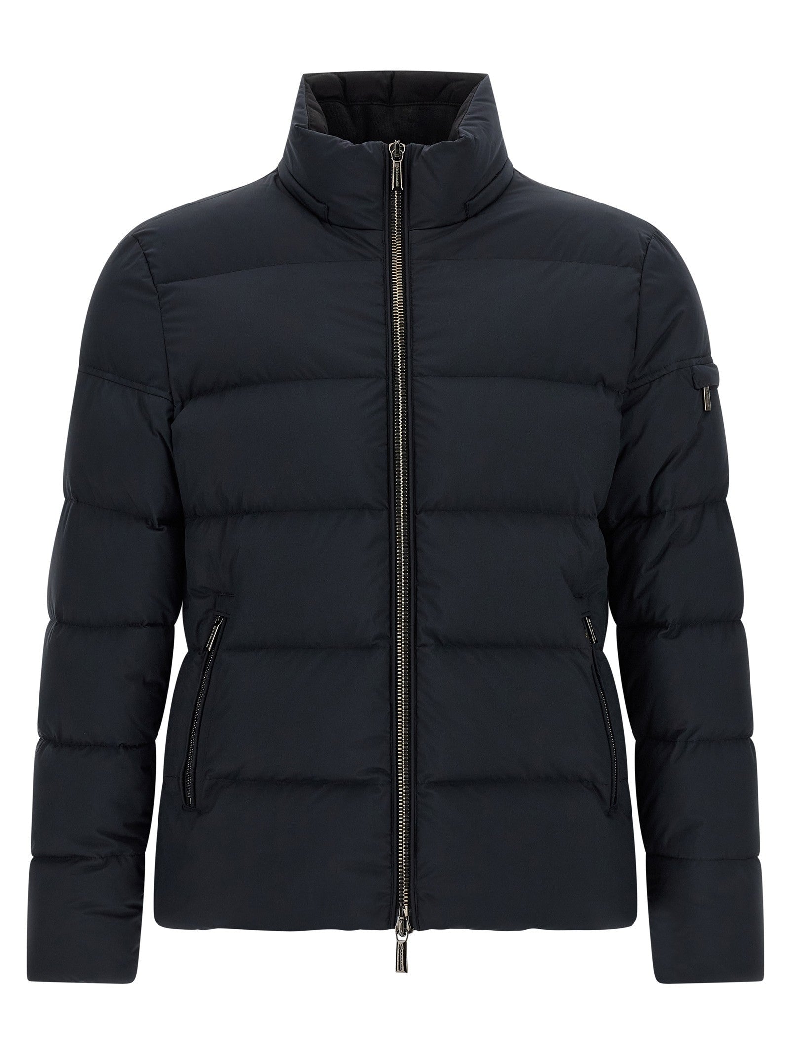 MooRER Brett Acqua Line Bomber Jacket Blue